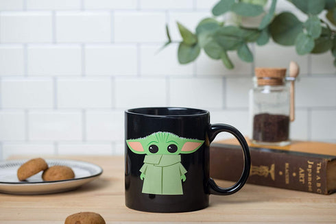 Silver Buffalo Star Wars The Mandalorian The Child Stands Ceramic Coffee Mug, 20-Ounces