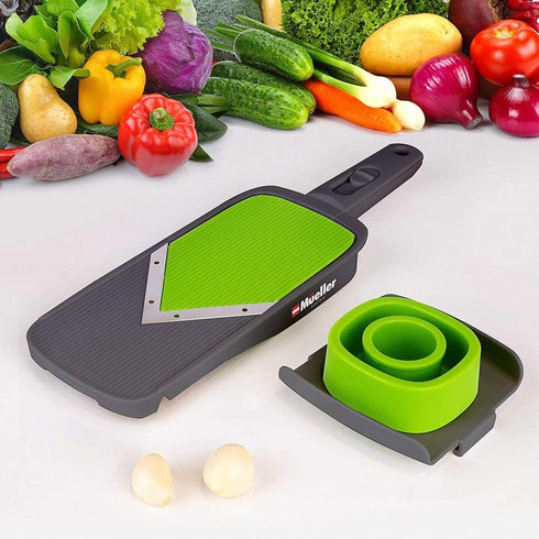 Mueller Handheld Vegetable V Slicer Salad Utensil, Perfect for Salad Zucchini Carrots Onions and All Vegetables, Make Low Carb/Paleo/Gluten-Free Meals, Adjustable Thickness