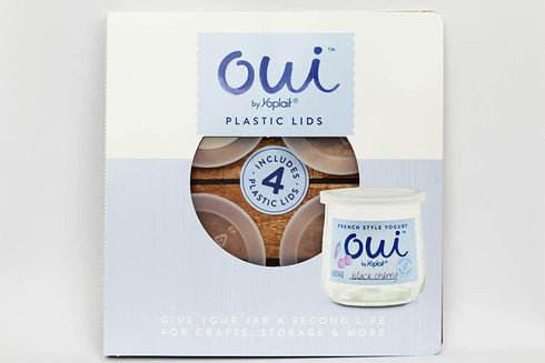 Oui Lids for Yoplait Yogurt Container 4 Pack Clear