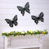 Metal butterfly wall art decor, 9inch set of 3 black Concise Decoration Hanging for living room bedroom bathroom Kitchen Patio Balcony House indoor outdoor, unique gift choice Waiu