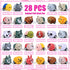 Kids Valentine Toy Cars Set, 28Pcs Animal Pull Back Cars Filled Hearts and Valentine Cards in 4 Colors for Kids Valentine Classroom Gift Exchange/Valentine Party Favors/Game Prizes/Carnivals Gift