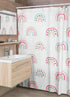 ScarJamFam Rainbow Shower Curtain 72" x 72"/ Easy to Clean Boho Shower Curtain/ Washable Kids Shower Curtain Rainbow Decor/ Cute Shower Curtains Boho