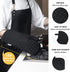 Koroda Oven Mitts: Silicone Oven Mitts Heat Resistant 500 Degrees and Pot Holders for Kitchen (Set of 6, Black)