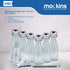 Mockins Set of 6 | 8.5 Oz. Glass Bottle Set with Swing Top Stoppers and Includes Bottle Brush , Funnel and Gold Glass Marker | Clear Glass Water Bottle