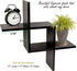 Greenco Criss Cross Intersecting Wall Mounted Floating Shelves- Espresso Finish