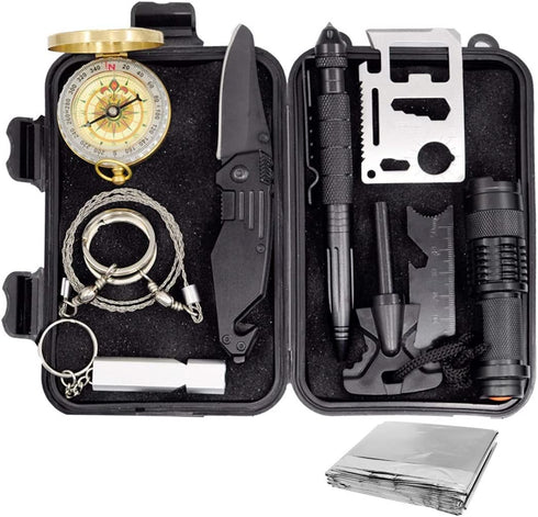 Revelook Emergency Survival Multitool - First Aid Kit Boy Scout Camp Tool EDC Pocket Camping Gear Car Hunting Accessories Gifts for Men Father Son Husband Christmas Day Birthday Present