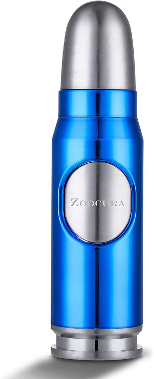 Zoocura Ice Blue Torch Lighter, Refillable Butane Torch Lighters Adjustable Jet Flame Windproof Lighter for Grill Pocket BBQ Camping, Deluxe Gift Box ( Gas Not Included)