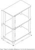 Furinno Turn-N-Tube No Tool 3-Tier Storage Shelf, Narrow, French Oak Grey/Black