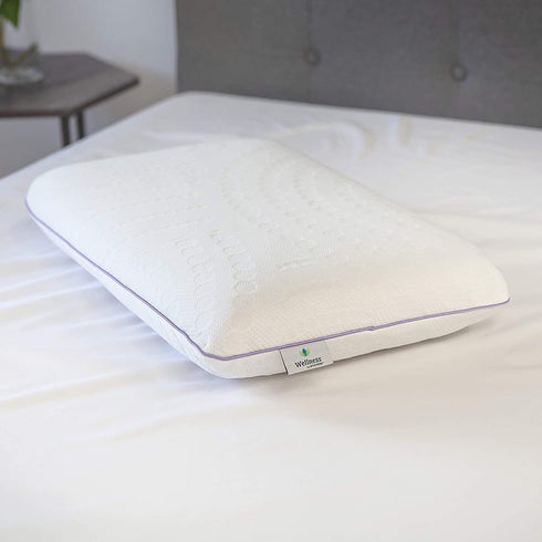 SensorPEDIC Lavender Bed Pillow, Standard (Pack of 1), White/Purple