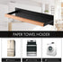 KES Magnetic Paper Towel Holder, Black Paper Towel Holder for Refrigerator, Wood & Metal Paper Towel Roll Holder, KPH502MA-BK