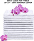 Talvania Bar Mop Towels 16?x19?, White Kitchen Bar Towel 12 Pack, 100% Cotton Ribbed Cleaning Cloths Rags, Super Absorbent Terry Multi-Purpose Bar Mops Shop Towels for Home Restaurant Commercial Use