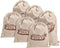 K&S Easy Shop Bread Bags for Homemade Bread Pack of 6 Linen Bread Bag for Bread, Vegetables, Fresh Bread Storage & Baguettes Storage 3 Small & 3 Large Bread Storage Bags Reusable Canvas Bags