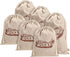 K&S Easy Shop Bread Bags for Homemade Bread Pack of 6 Linen Bread Bag for Bread, Vegetables, Fresh Bread Storage & Baguettes Storage 3 Small & 3 Large Bread Storage Bags Reusable Canvas Bags