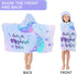 Bonsai Tree Mermaid Kids Hooded Beach Towel, Mermaid Tail Microfiber Hooded Poncho Towel for Girls 30?x50?, Mermaid Scales Pink Soft Absorbent Bath Towels Bathrobe with Hood for Swin Pool