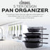 Heavy Duty Pan Organizer, 5 Tier Rack - Holds up to 50 LB - For Cast Iron Skillets, Griddles and Shallow Pots - Durable Steel Construction - Space Saving Kitchen Cabinet Storage - No Assembly Required