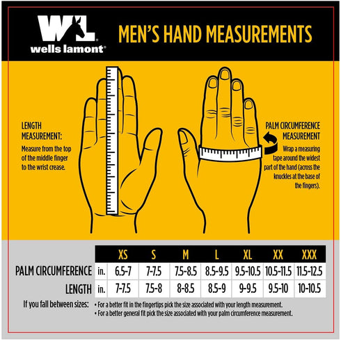 Wells Lamont Men™s Slip-On HydraHyde Full Leather Work Gloves | Water-Resistant | Large (1168L)