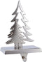 Christmas Tree Stocking Holders for Mantle -Tree Stocking Hanger for Fireplace Christmas Stocking Hangers for Mantel Stocking Hooks for Fireplace Mantel Clips for Christmas Decor (Silver Tree)