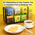 High Capacity 120 Tea Bags Organizer Storage and Display Rack for Cabinet and Counter, Wall Mount Available