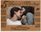KATE POSH - 5 Years of Marriage Photo Frame - Happy 5th Wood - Engraved Natural Solid Wood Picture Frame (4x6-Horizontal)