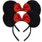 FANYITY Mouse Ears Headbands Sequin Hair Band for Girls Women Boys Party, 3 Pieces
