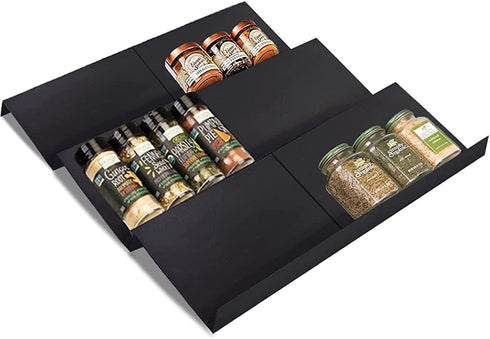 Artibear Expandable Spice Rack Drawer Organizer for Kitchen Cabinets, Set of 6, ABS