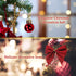 ICNOW 72Feet/22M Christmas Garland With 24 Christmas Ball Ornaments and 36 Red Bows Home Decorated Garlands Artificial Pine Christmas Decoration for Home Garden Holiday Wedding Party Stairs Fireplaces