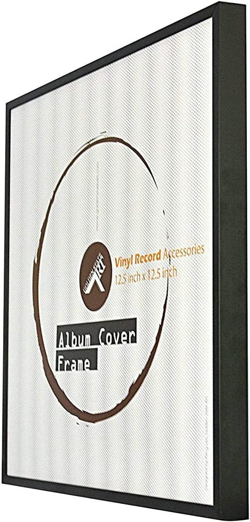 Golden State Art, 12.5x12.5 inches Aluminum Vinyl Record Album Cover Frame, Black Color