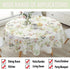 Heavy Duty Elegant Printed Tablecloth - Spillproof Fabric Lace Table Cloth - Round Table Cover for Dining Room Kitchen Home Decor ( 47" Round, Green Trees )