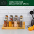 Bamboo Spice Organizer for Cabinet - Tiered Spice Rack Organizer for Cabinet or Countertop, Pantry Step Shelf (15.16"x 8.3" x 3.3")