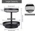 IBERG 2 Tier Fruit Basket Mesh Fruit Bowl - Basket Stand for Fruits Vegetables Bread Snacks (Black)