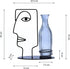 CFFOWNUG Head vase Face vase Glass Vase Decorations Made of Metal and Glass Hydroponics Vase Metal Flower Vase for Indoor Desk Decoration,Unique Vase,Suits Home,Office,Outdoor Decoration