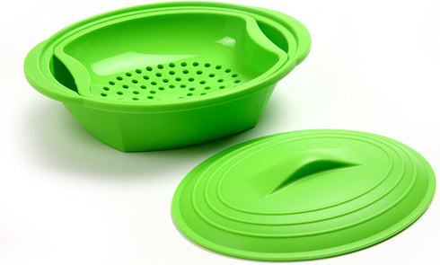 Norpro Silicone Steamer with Insert, Green