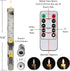 Homemory 3 Pcs Birch LED Taper Candles with Timer, Real Wax Battery Operated Window Candles with Remote, 9.6 Inches Flameless Flickering Candlesticks for Fireplace Christmas Halloween Wedding