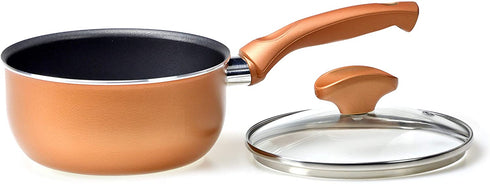 RAVELLI Italia Linea 20 Non Stick Saucepan with a lid, 1 Quart