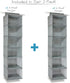 MIGHTY TIDY HOME 12-Shelf Hanging Closet Storage 2-Pack Combo | Extra Thick and Sturdy | 2-Pack Combo, 12 Shelves Total | Space Saving Storage Holder for Wardrobe Closet (Grey)