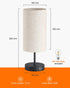 tomons Bedside Table Lamp, LED Desk Lamp with Dual USB Port, Touch Control Classic Desk Lamp for Bedroom Reading, LED Bulb Included