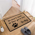 AMING mats Funny Home Decor Personalized Door Mats(23.6 X 15.7 in) with Anti-Slip Rubber Back Doormat Gift Door Mat for The Entrance Way (No Need to Knock We Know You're Here The Dog)