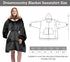 Dreamcountry Wearable Blanket for Kids, Oversized Sherpa Blanket Hoodie with Deep Pocket, Soft and Warm Blanket Sweatshirt with Comfy Sleeves, Gifts for Kid, Youth, Boys, Girls