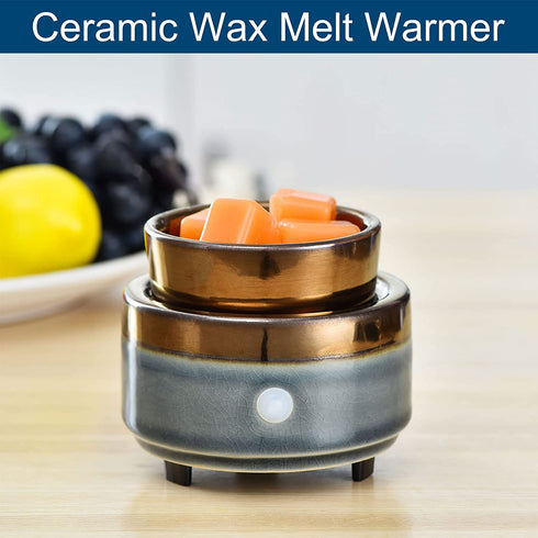 kobodon Ceramic Candle Wax Warmer, Home Fragrance Diffuser, Scentsy Warmer,2-in-1 Candle Wax Electric Melter and Fragrance Warmer for Warming Scented Candles and with to Freshen Room Spa Home Office