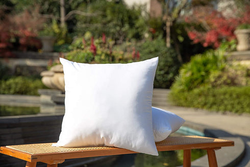 MIULEE Pack of 2 Outdoor Pillow Inserts Waterproof 18x18 Throw Pillow Inserts Decorative Premium Hypoallergenic Pillow Stuffer Sham Square for Bed Couch Sofa Cushion Patio Furniture