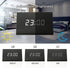 OCT17 Wooden Wood Clock , 2021 New Version LED Alarm Digital Desk Clock Adjustable Brightness, Alarm Time, Displays Time Date Temperature - Black