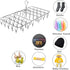 Stainless Steel Folding Clothes Drying Racks Laundry Drip Hanger Laundry Clothesline Hanging Rack Swivel Windproof Hook for Sock Set of 52 Metal Clothespins