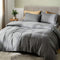 SONORO KATE Bed Sheet Set Bamboo Sheets Deep Pockets 16" Eco Friendly Wrinkle Free Sheets Hotel Bedding Machine Washable Silky Soft (Dark Grey, California King)