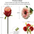 24 Heads Red Silk Flowers, Artificial Flowers Clearance, Fake Red Roses & Pink Daisies Flowers Bouquets for Indoor Home Decor, Flora Boutique by VOCOLO