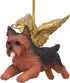 Design Toscano JH170737 Christmas Tree Ornaments - Honor The Pooch Yorkie Holiday Angel Dog Ornaments,Multi
