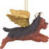 Design Toscano JH170737 Christmas Tree Ornaments - Honor The Pooch Yorkie Holiday Angel Dog Ornaments,Multi