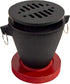 Update International Cast Iron Hibachi Set,Black, 3 - 3/8in x 4.5in