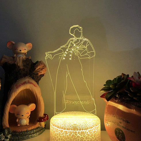 3D Anime Lamp,Harry & Styles Night Light with Touch Sensor,Gifts for Kids,Boys Girls,Color Changing LED, Bedroom, One&Direction Merch March Vinyl Anime Lamp, Cardboard Cutout