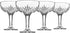 Godinger Champagne Coupe Barware Glasses - Set of 4, Dublin Crystal Collection