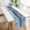GALMAXS7 Modern Art Table Runner Farmhouse Style Burlap Table Runner Blue and Grey Abstract Art Table Runners for Farmhouse Kitchen, Dinner Holiday Parties Wedding Decor - 13 X 90 Inch